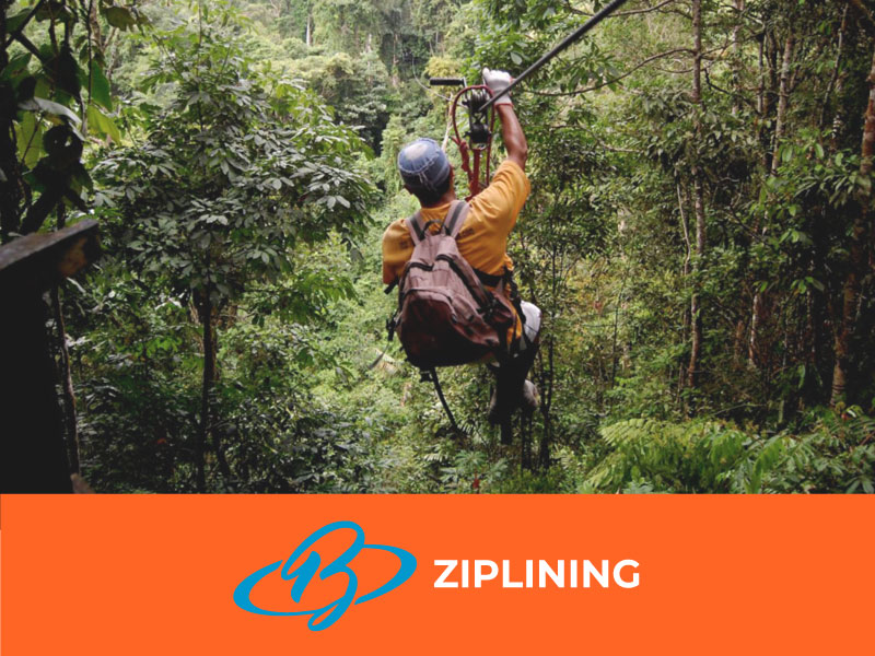 Ziplining in Belize
